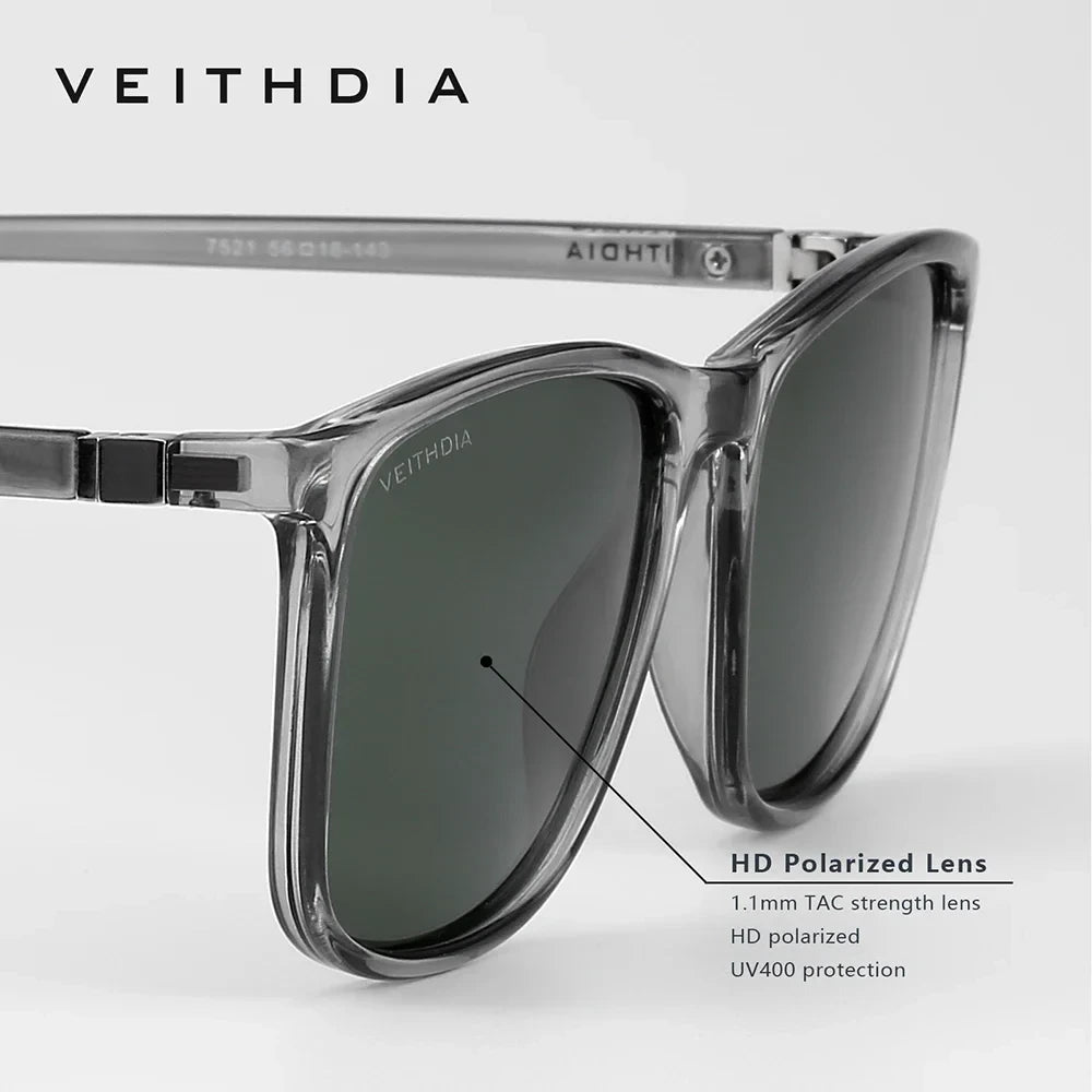 Unisex Polarized Square Sunglasses